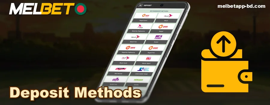 Make a deposit in Melbet Bangladesh app