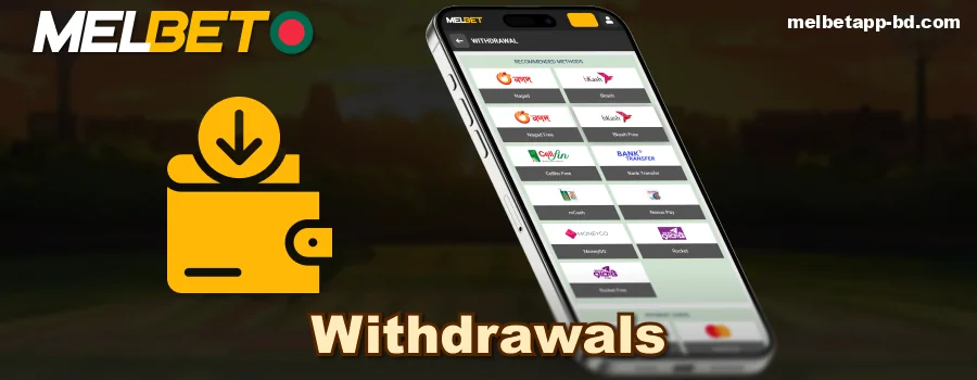 Withdraw money in Melbet Bangladesh app